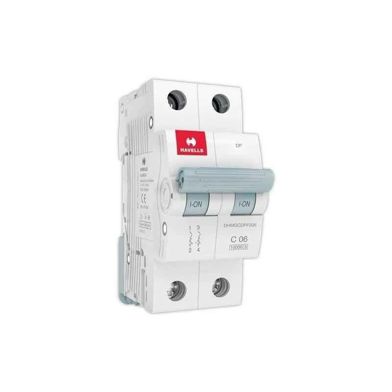 Havells EURO-II 16A C Curve DP MCB, DHMGCDPF016 (Pack Of 6) 2 Havells EURO-II 16A C Curve DP MCB, DHMGCDPF016 (Pack Of 6)