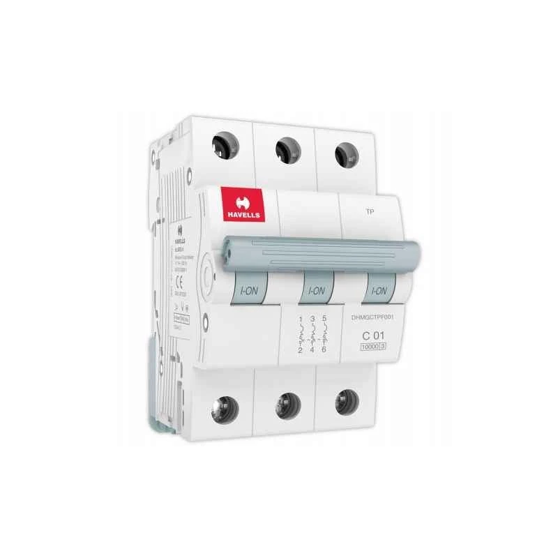 Havells Euro-II 1A Three Pole C Curve MCB, DHMGCTPF001 3 Havells Euro-II 1A Three Pole C Curve MCB, DHMGCTPF001