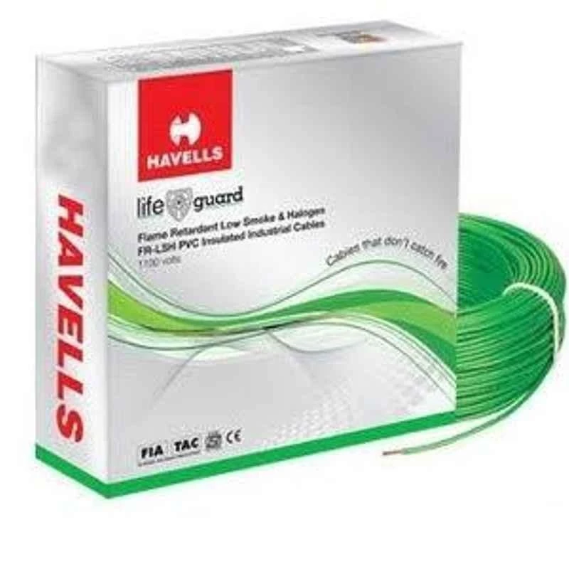 Havells Flame Retardant Low Smoke Halogen Cable Green 90 M 6 Sq.mm 3 Havells Flame Retardant Low Smoke Halogen Cable Green 90 M 6 Sq.mm
