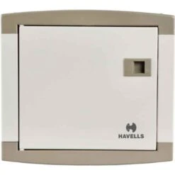 Havells QVE Series 16 Way Grey Metal SP&a;N Double Door Distribution Board, DHDPSHODRW16