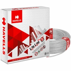 Havells 1.5 Sqmm 90m Single Core Life Line Plus S3 Grey HRFR PVC Flexible Cables, WHFFDNEA11X5